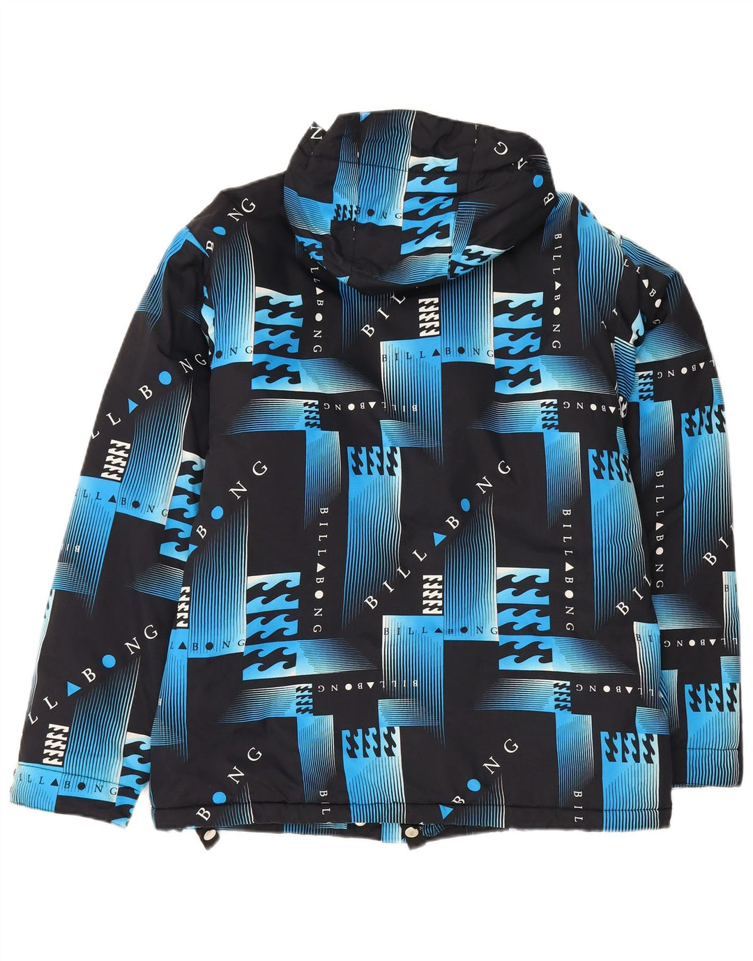 Jaqueta corta-vento masculina Billabong Graphic UK 38 Médio Azul Geométrico