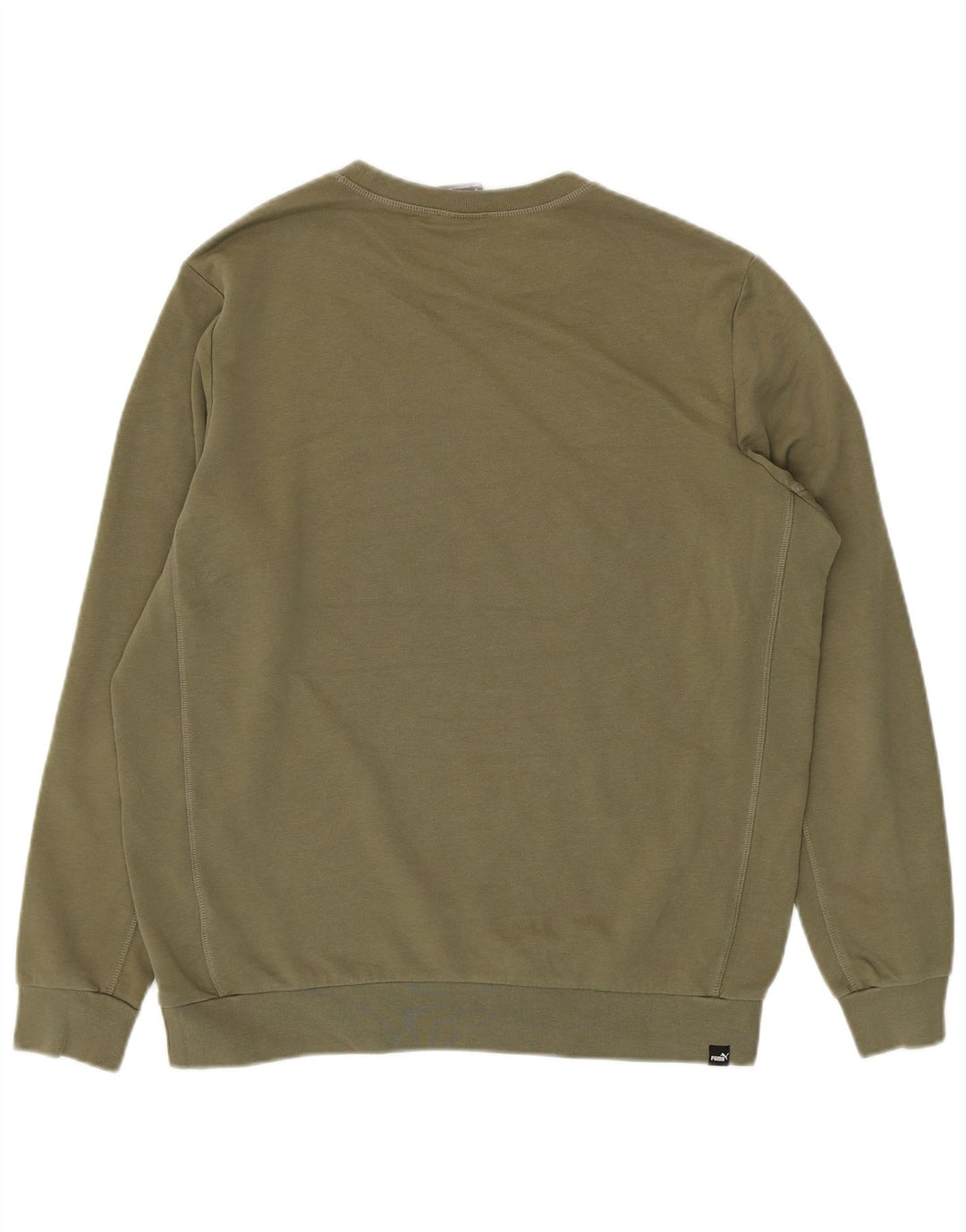 PUMA Mens Moletom Jumper Médio Algodão Cáqui