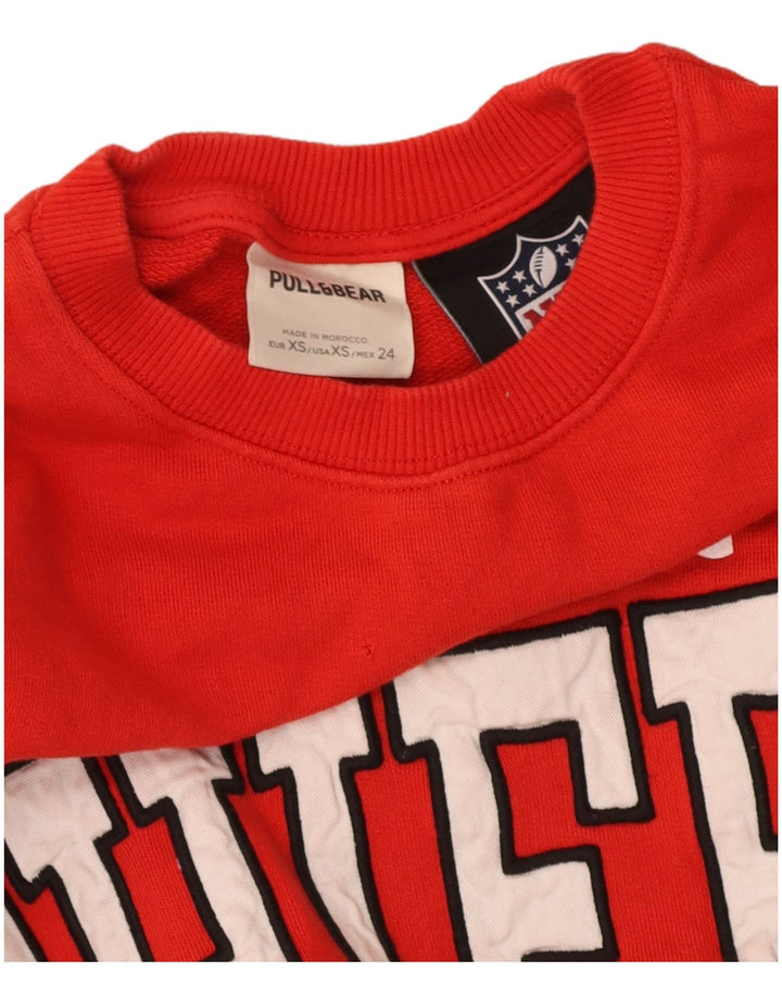 Jumper de moletom feminino extragrande PULL & BEAR UK 6 XS vermelho