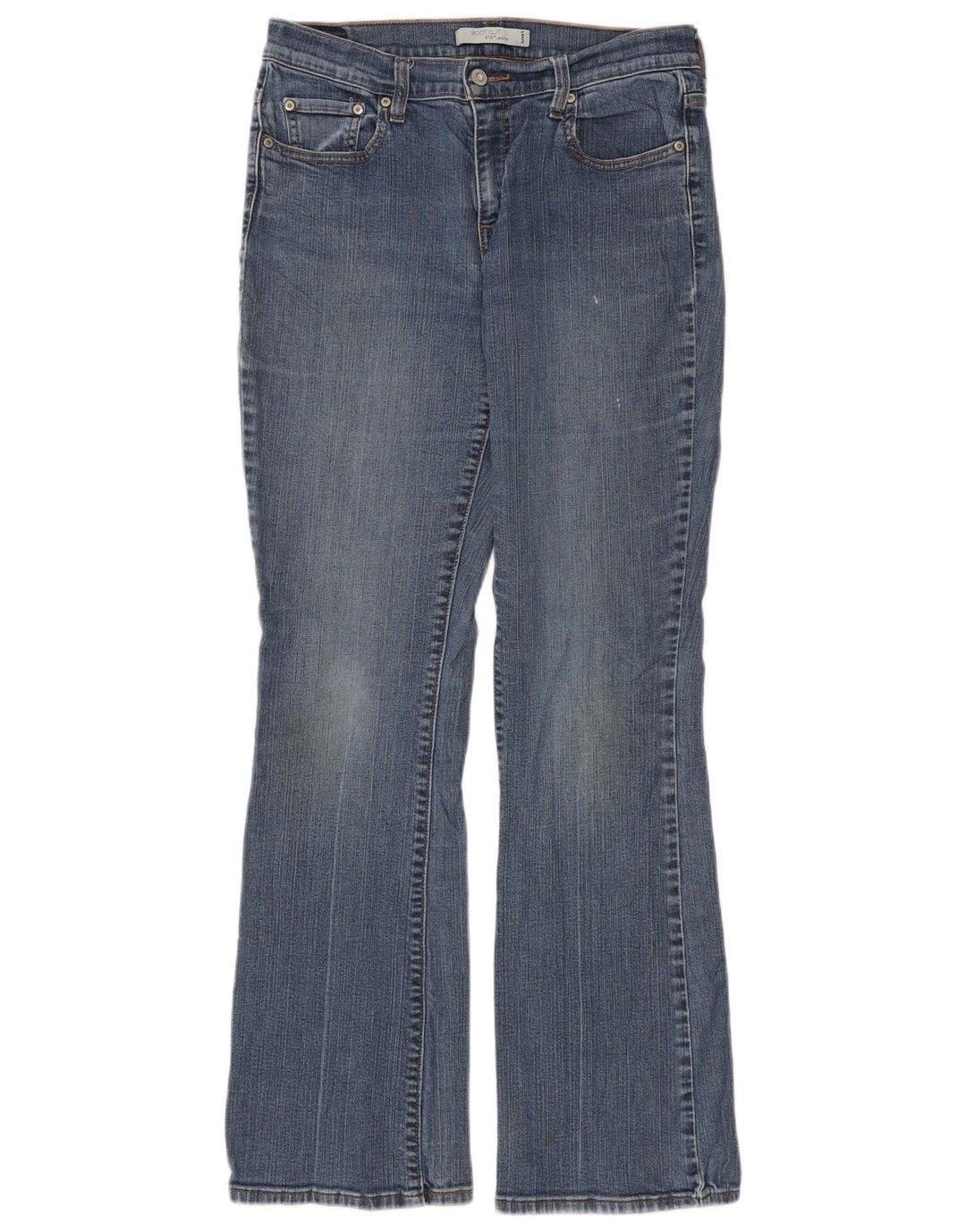 Calça jeans feminina Levi's 515 Bootcut US 10 grande W30 L33 azul algodão