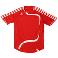 Adidas Mens T-Shirt Top Grande Poliéster Colorblock Vermelho