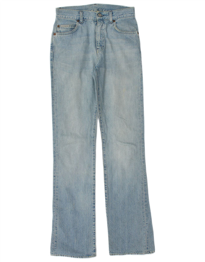 Calça jeans feminina Calvin Klein Bootcut W26 L32 azul algodão
