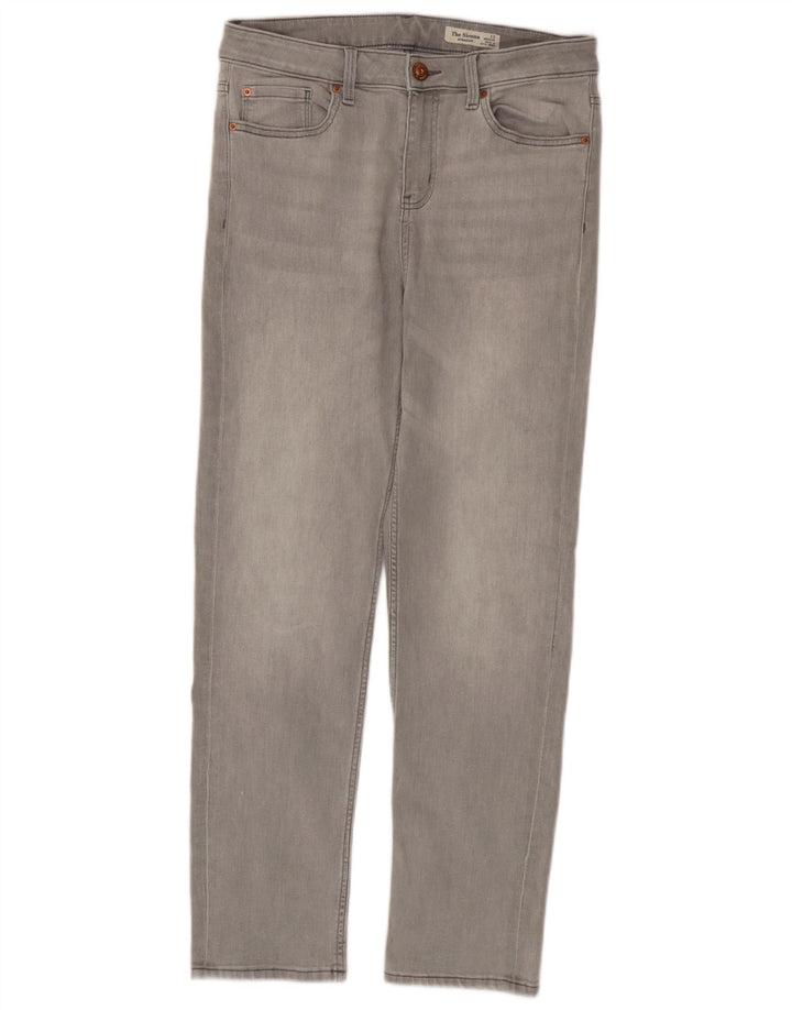 Marks & Spencer Feminino The Sienna Straight Jeans Reino Unido 12 Médio W30 L29 Cinza