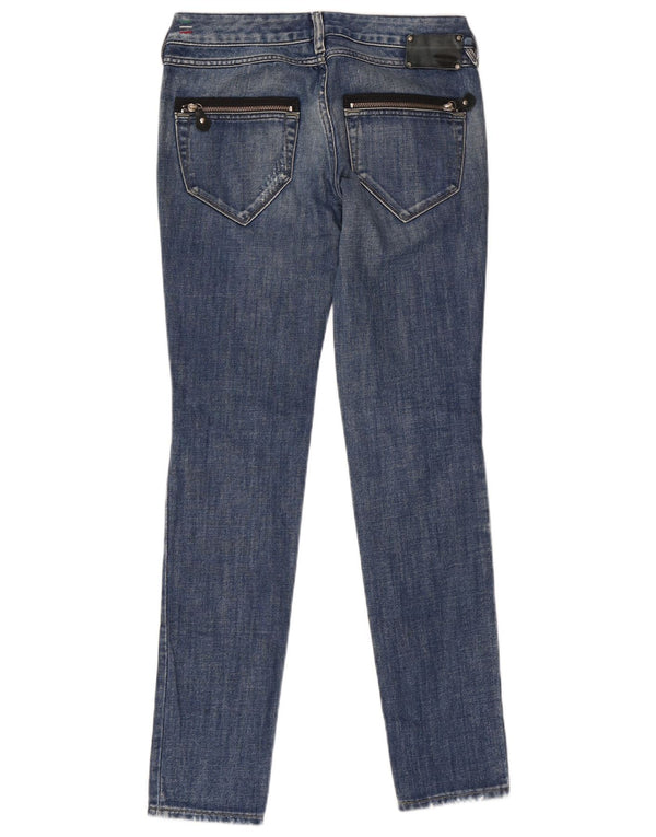 Jeans feminino diesel desgastado slim W28 L32 algodão azul