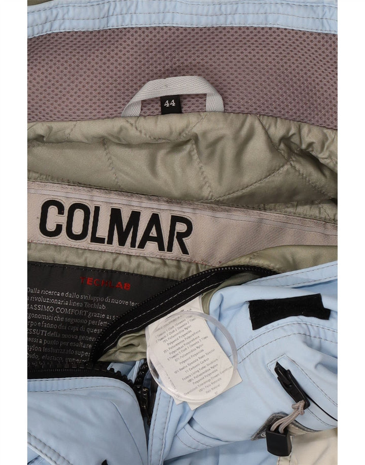 Jaqueta de esqui feminina com capuz Colmar IT 44 poliamida colorblock azul médio