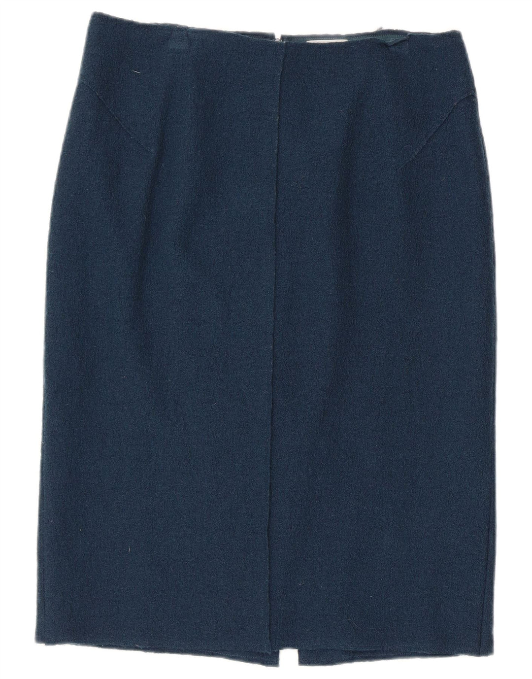 Saia lápis feminina Jigsaw Reino Unido 12 médio W32 lã azul marinho