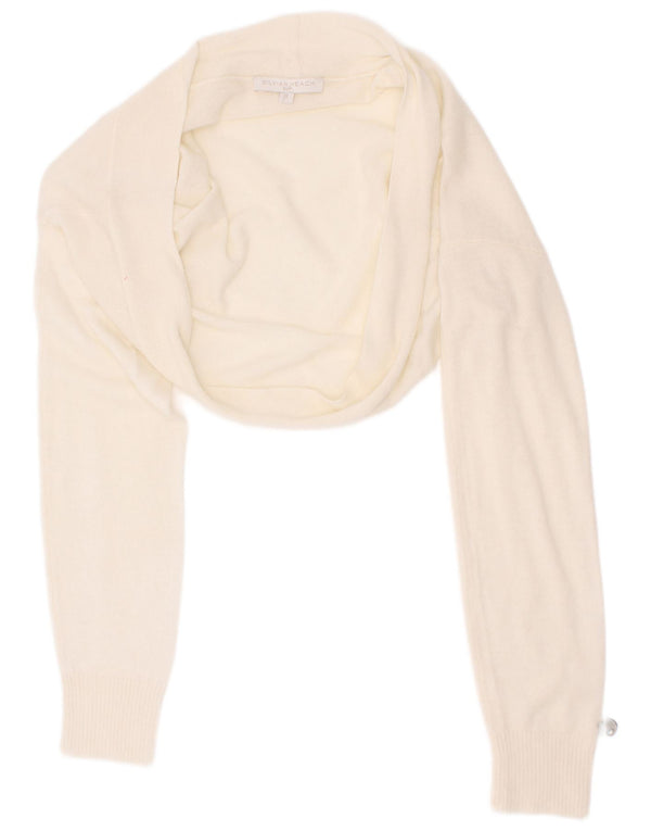 Silvian Heach Womens Bolero Top UK 8 Pequeno Off White Viscose