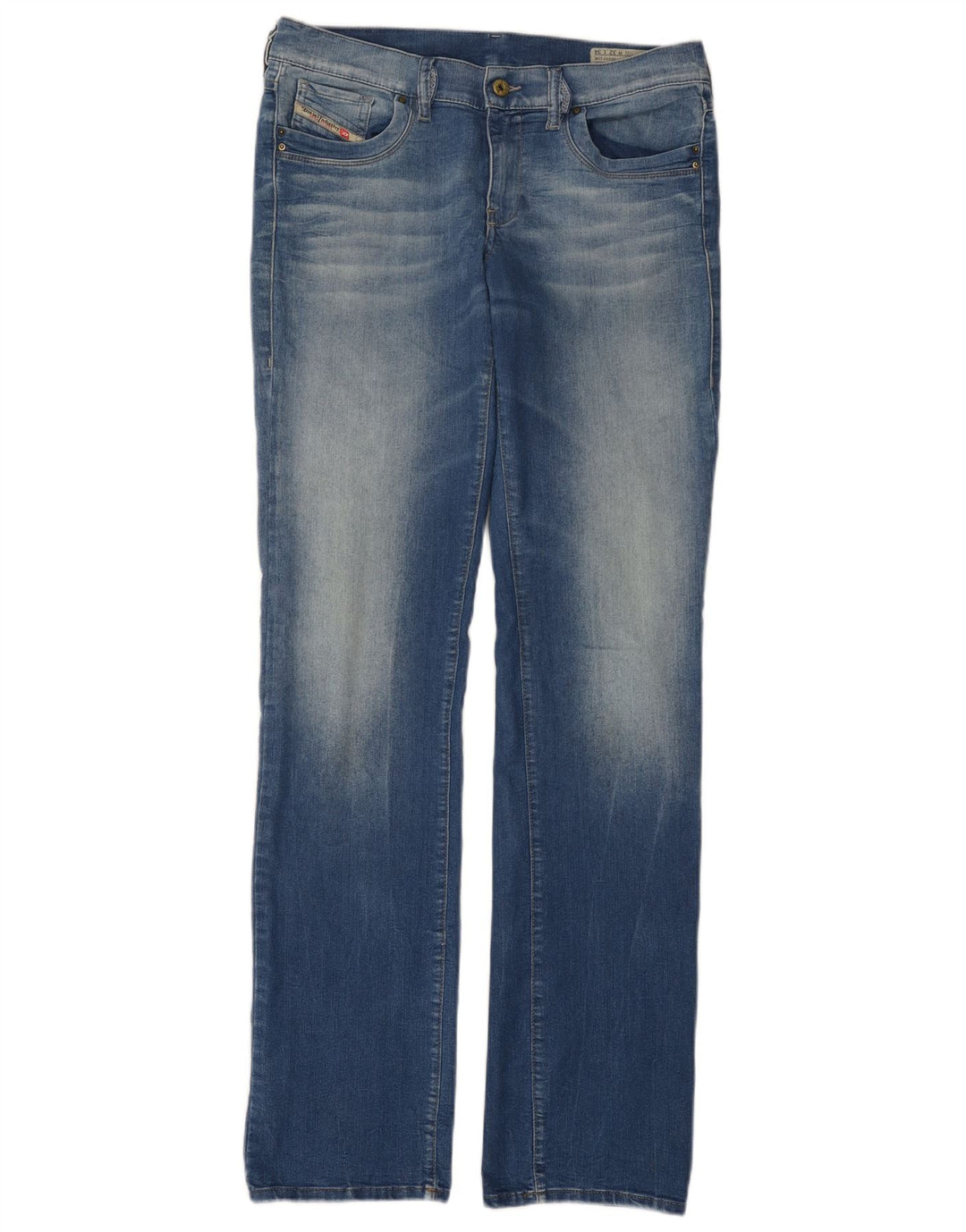Diesel Feminino Ronhoir Regular Bootcut Jeans W32 L34 Azul Algodão