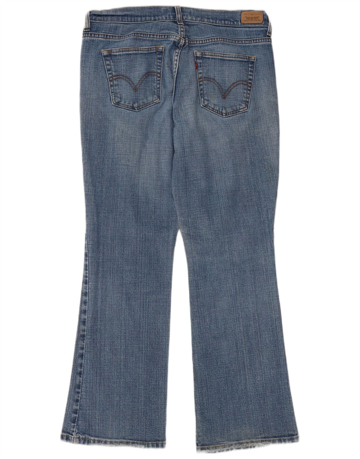 Calça jeans feminina Levi's 515 Bootcut US 12 grande W32 L29 azul algodão