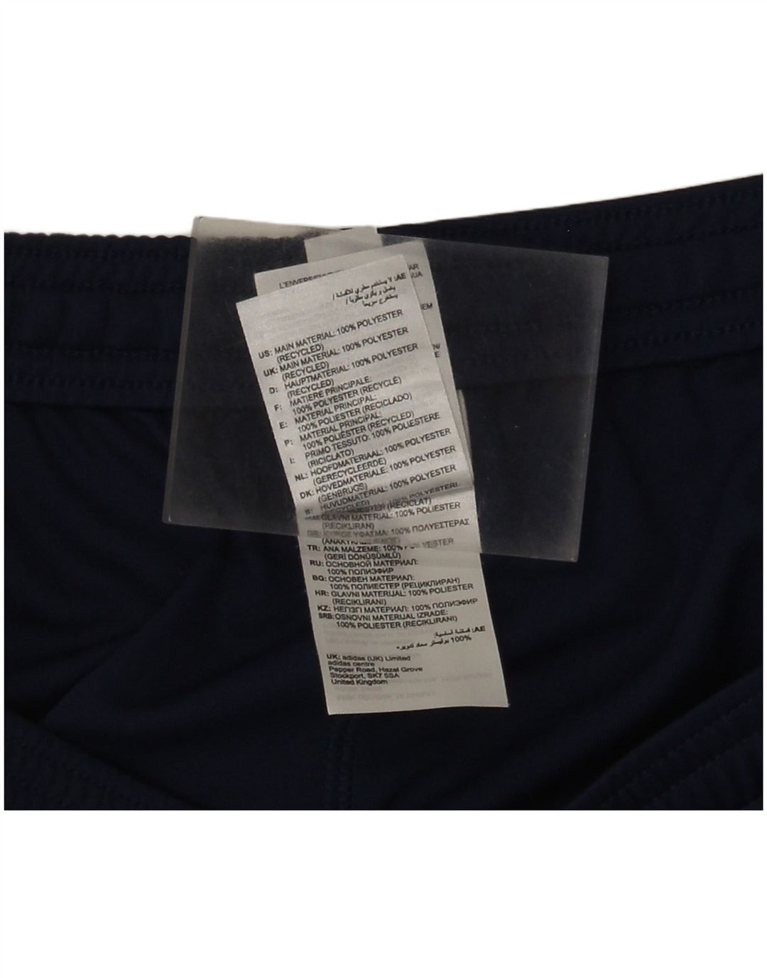 Shorts esportivos masculinos Adidas Aeroready grandes poliéster azul marinho