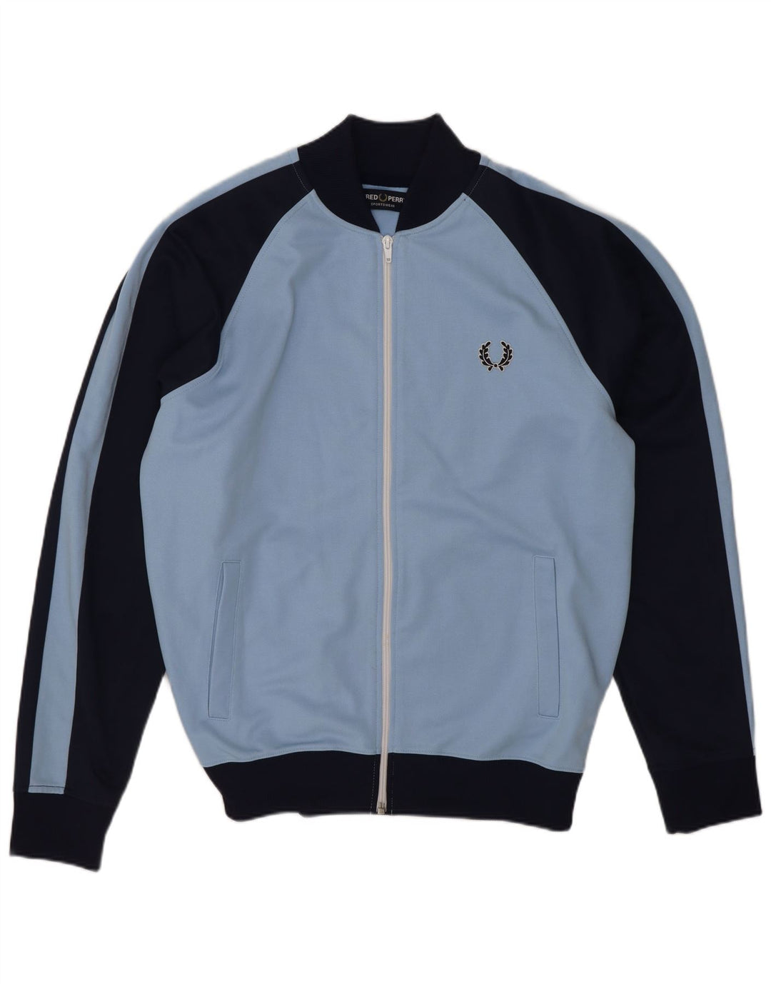Fred Perry Jaqueta masculina de agasalho médio azul colorido bloco esportivo