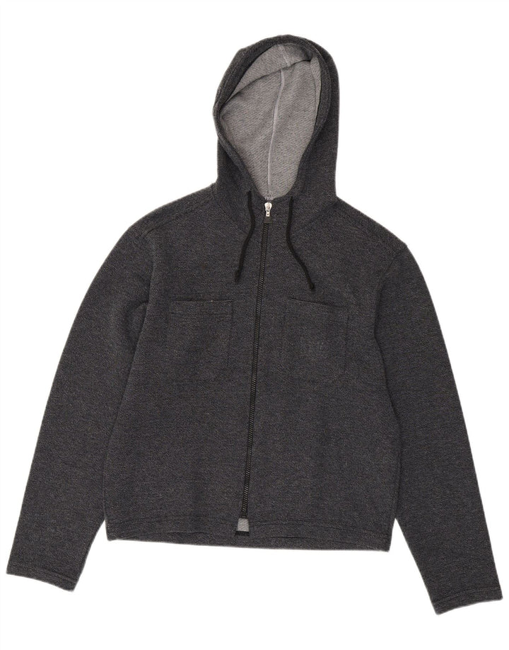 Suéter feminino com capuz e zíper LEVI'S Reino Unido 14 cinza médio