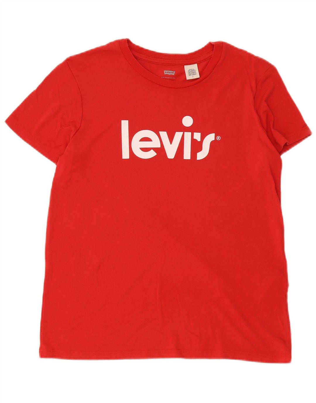 Camiseta feminina gráfica Levi's Top UK 12 Médio Vermelho Modal