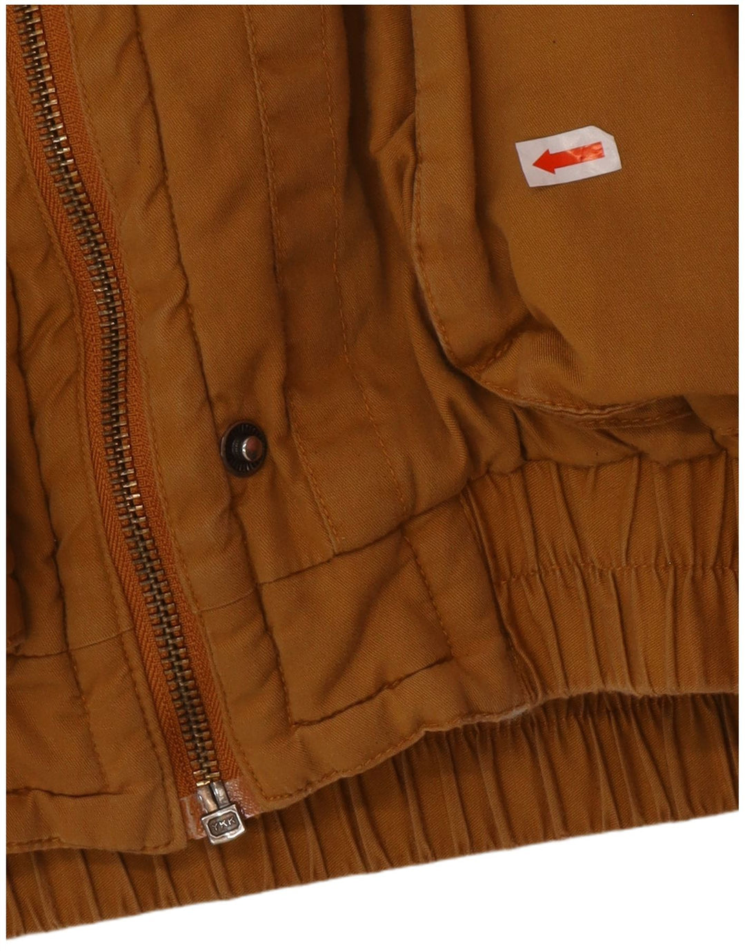 Jaqueta corta-vento feminina VINTAGE de grandes dimensões IT 42 algodão marrom médio