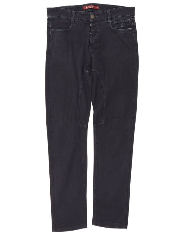 Calça casual masculina SIVIGLIA Slim Fit W33 L30 algodão azul marinho