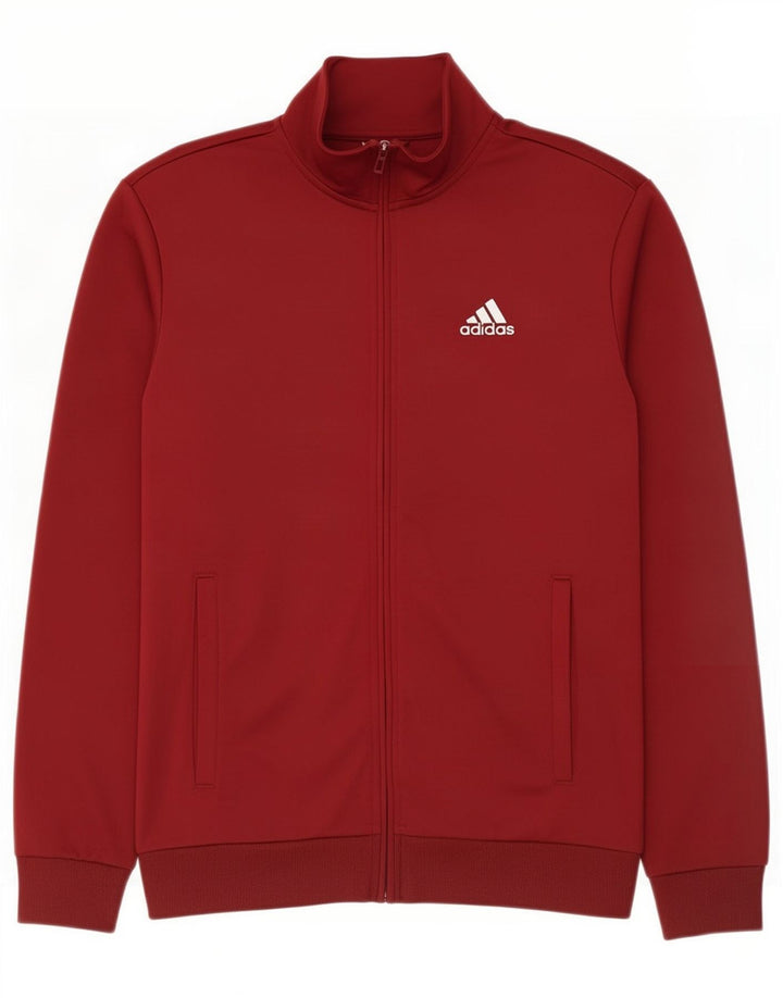 Adidas Mens Tracksuit Top Jacket Pequeno Marrom Poliéster