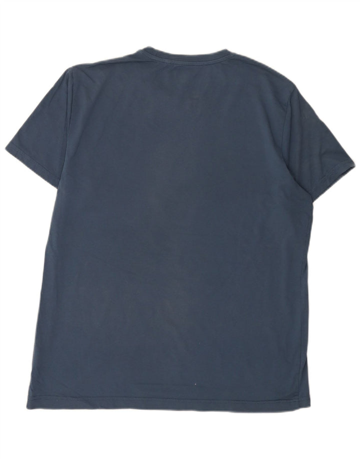 Camiseta gráfica masculina Penguin Top XL algodão azul