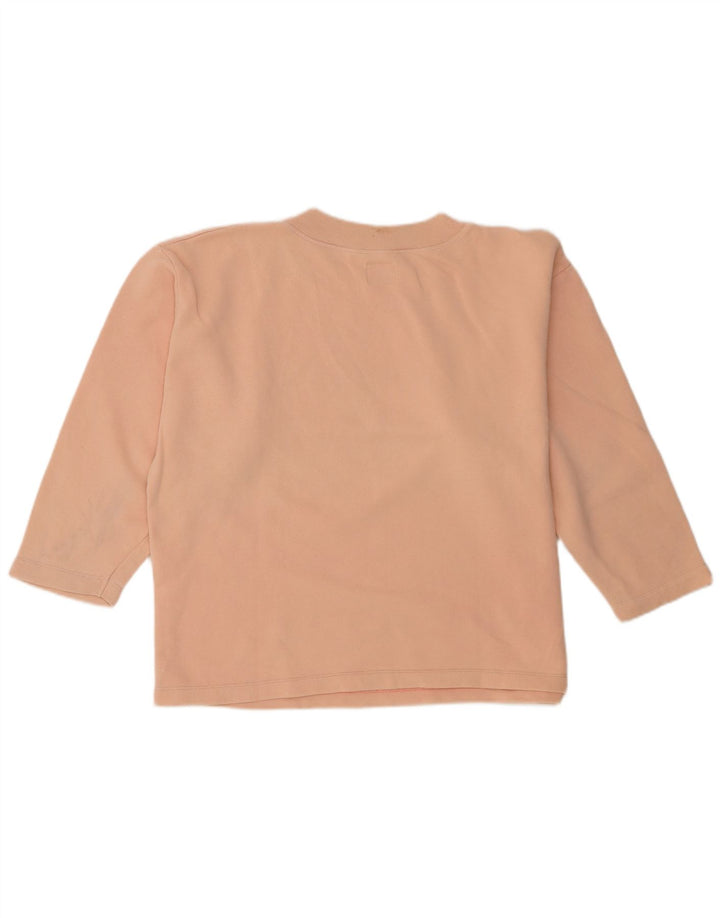 Benetton feminino gráfico oversized moletom jumper Reino Unido 14 médio rosa