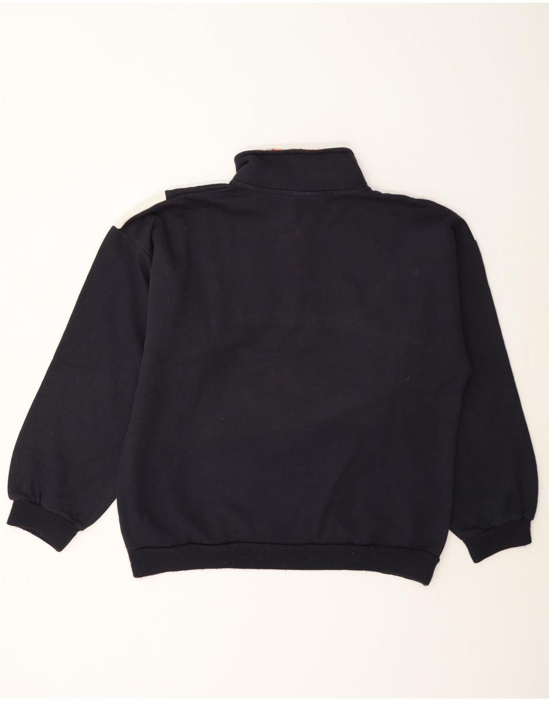 Moletom gráfico masculino vintage jumper médio azul marinho colorblock