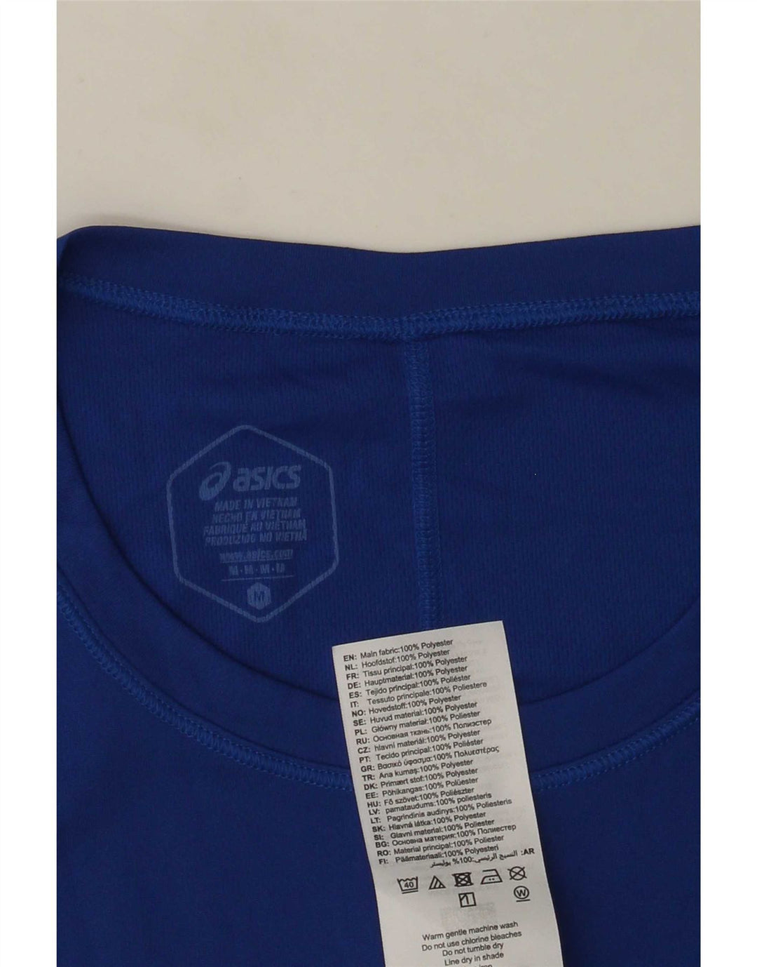 Asics Mens Vest Top Médio Azul Poliéster