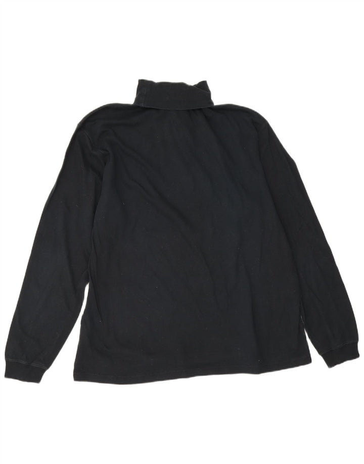 Champion Mens Top Manga Longa 2XL Algodão Preto