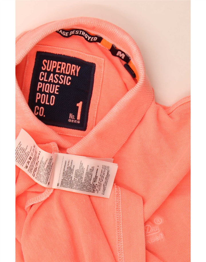 Camisa polo masculina Superdry médio algodão rosa