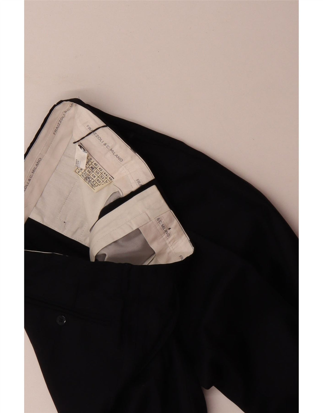 Calça masculina FRAIZZOLI Pegged Suit IT 48 Médio W32 L29 Azul marinho