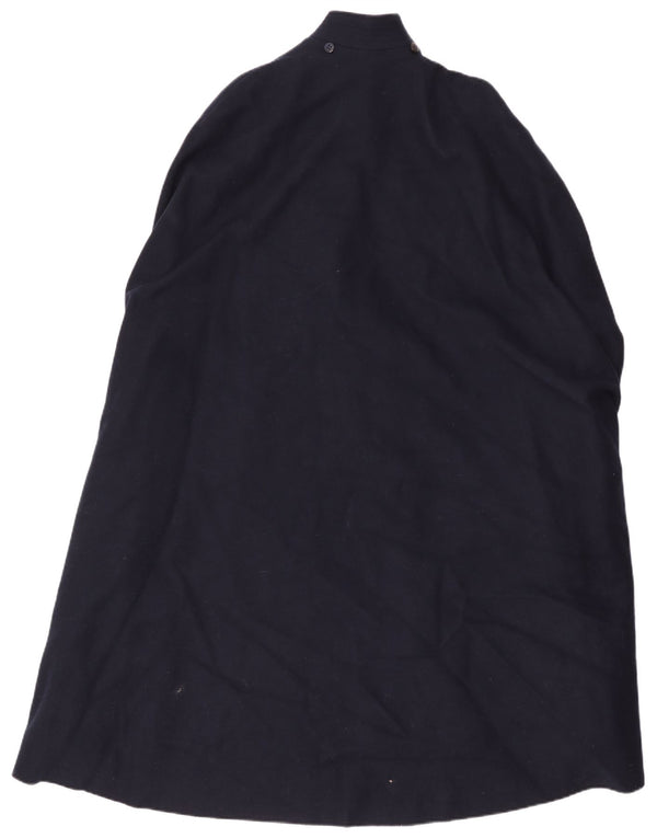 Casaco Capelet Feminino Vintage IT 42 Médio Azul Marinho