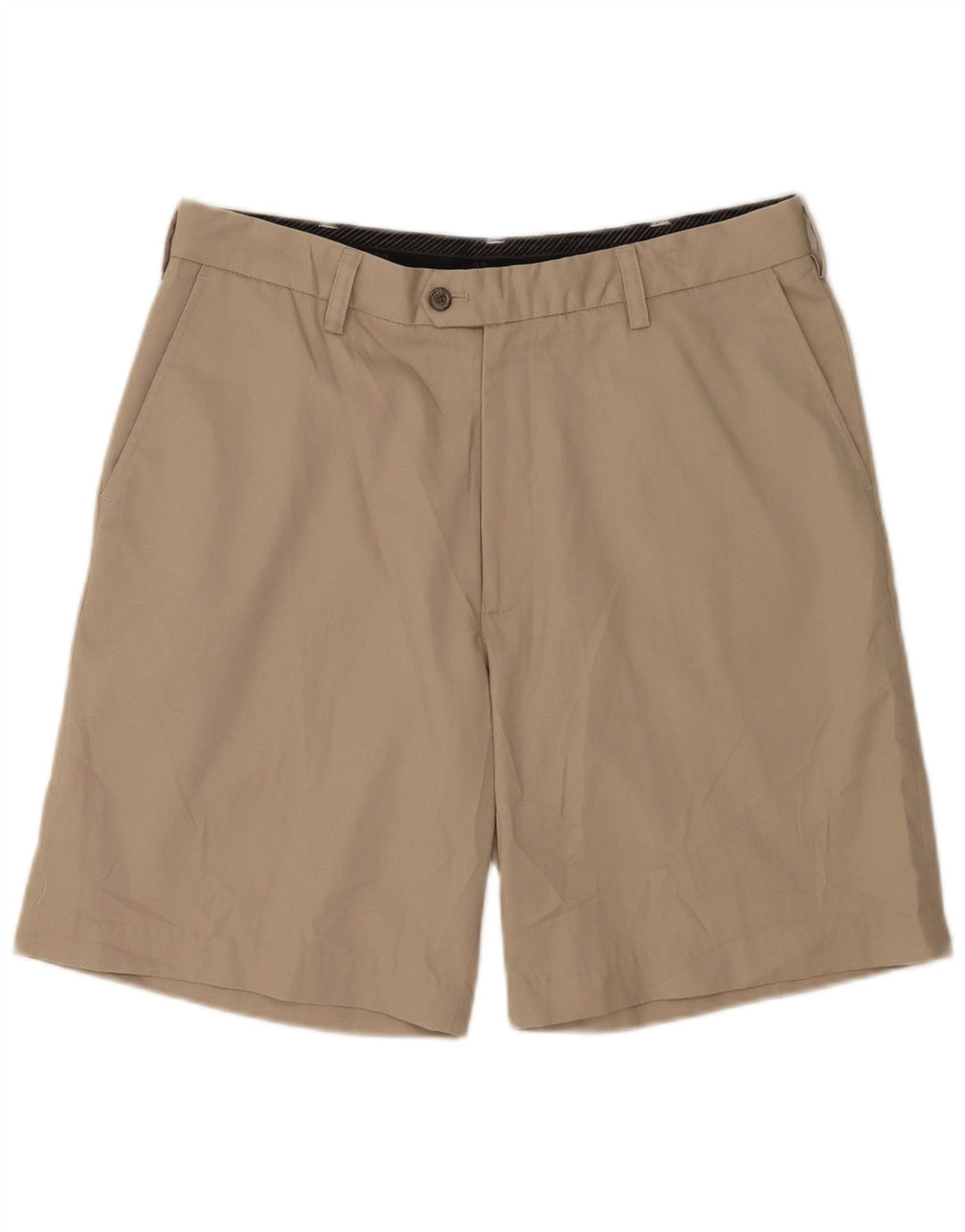 Izod Mens Golf Chino Shorts W34 Grande Poliéster Bege
