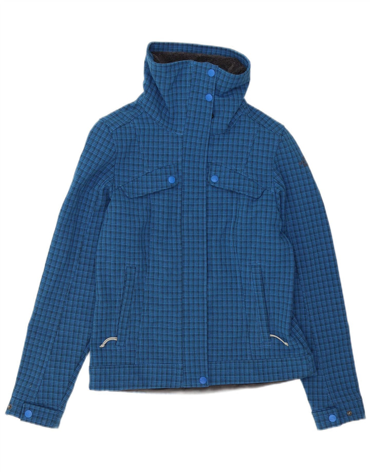 Jaqueta corta-vento feminina The North Face UK 10 poliéster xadrez azul pequeno