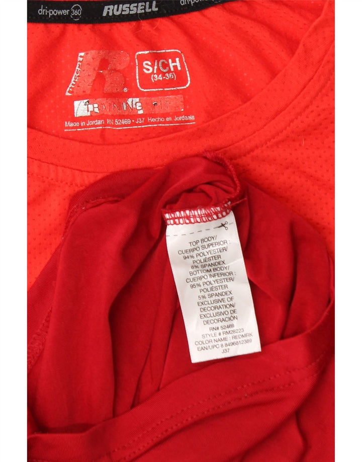 RUSSELL ATLÉTICO Masculino Dri-Power Colete Top Pequeno Poliéster Colorblock Vermelho
