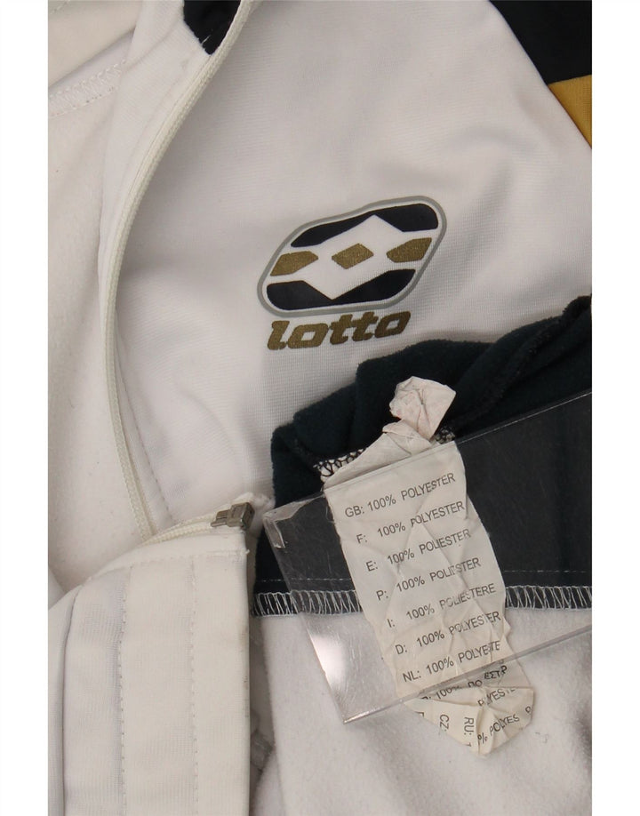 Lotto Mens Graphic Tracksuit Top Jacket Médio Branco Colorblock Poliéster