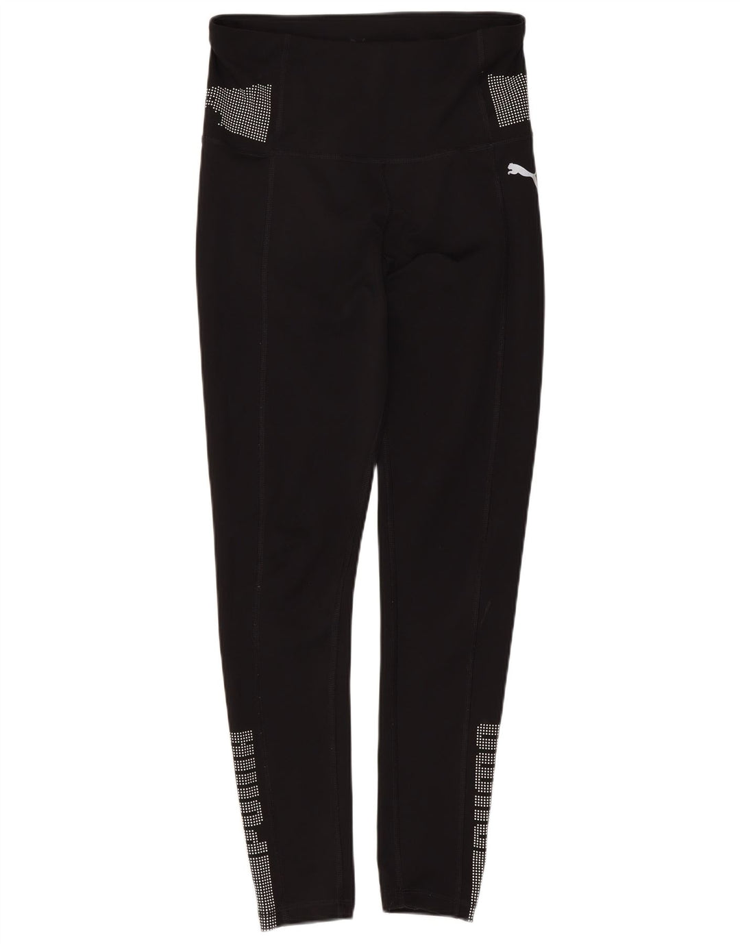 Leggings Puma Feminino UK 6 XS Preto Poliéster Manchado