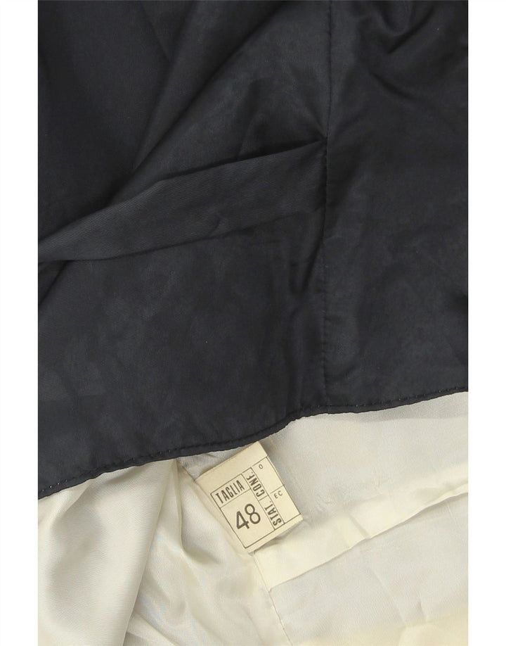 Colete masculino vintage IT 48 médio listrado azul marinho