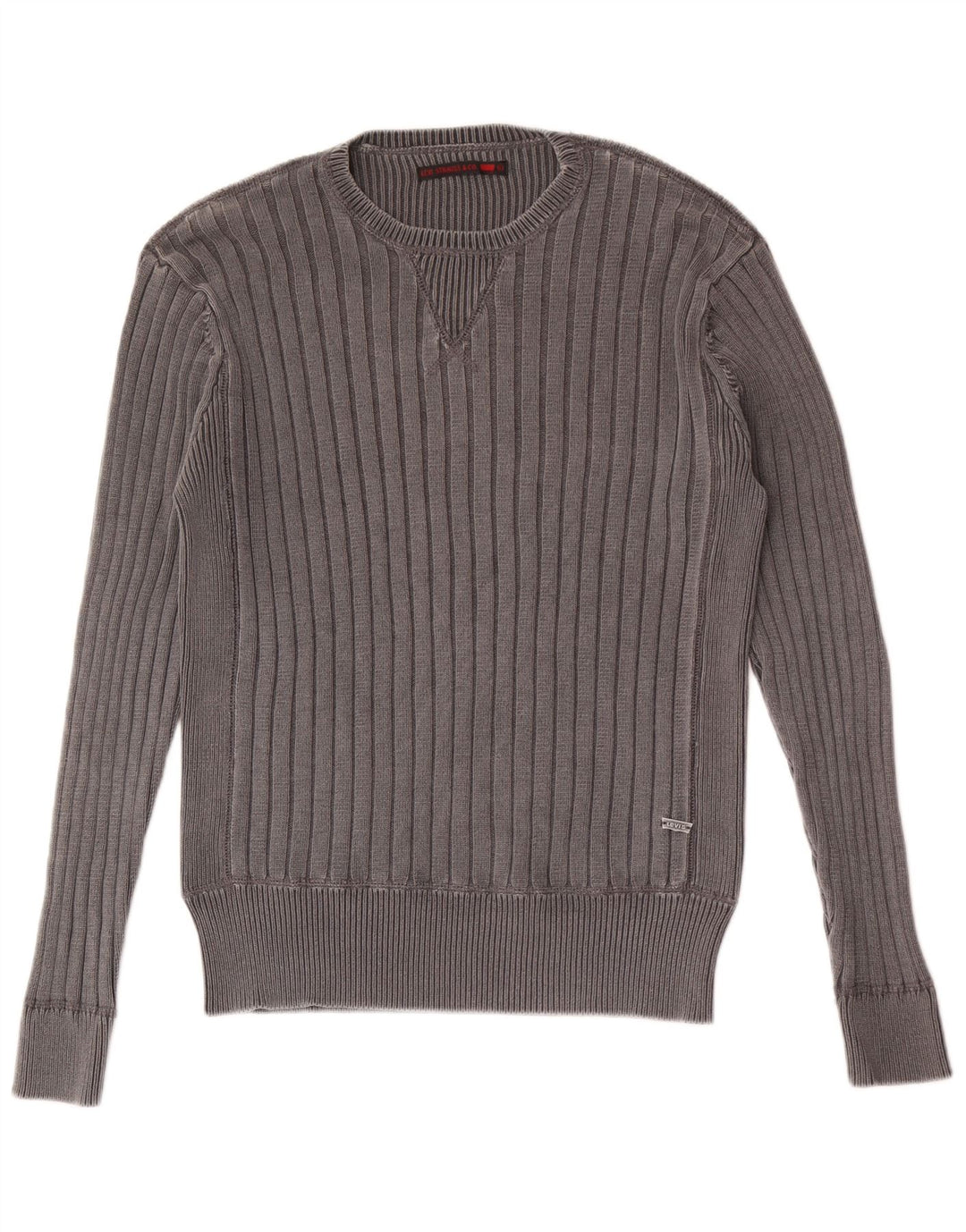 Suéter masculino Levi's com gola redonda, grande algodão cinza