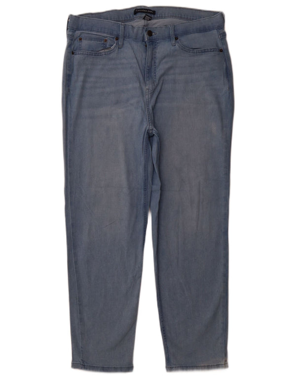 Calça Jeans Calvin Klein Feminina Crop Slim US 16 Grande W33 L26 Azul Algodão