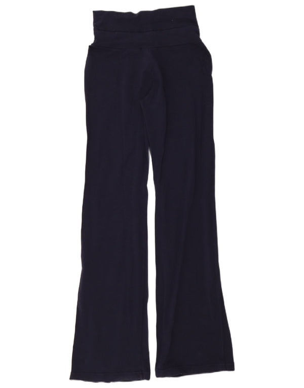 Calça de treino feminina Fila Flare UK 10 pequeno algodão azul marinho