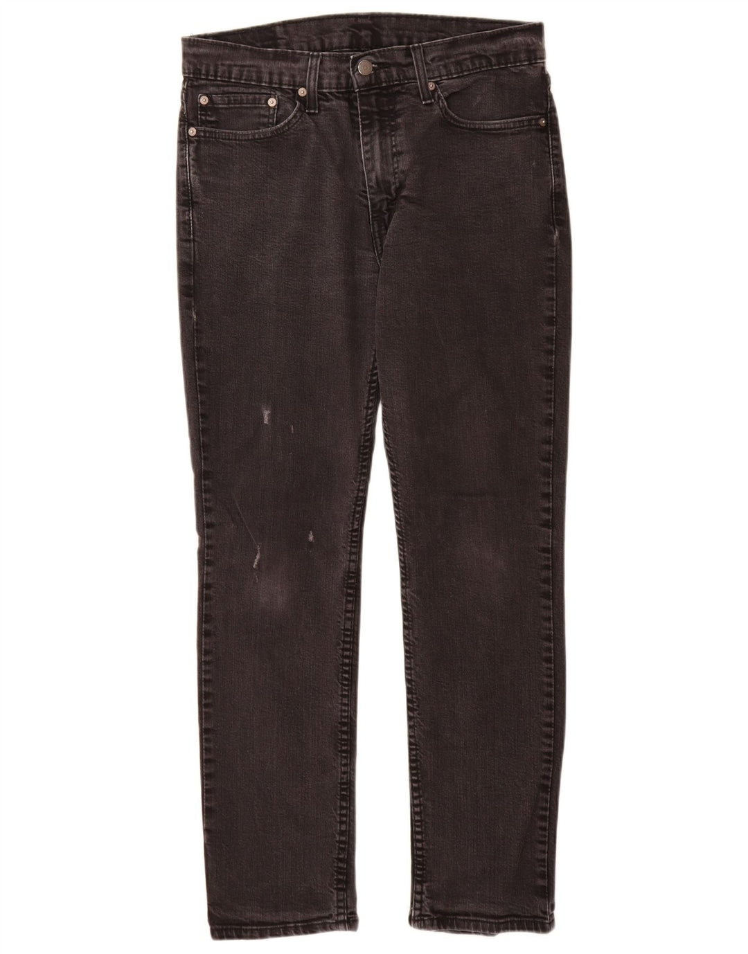 Levi's Masculino 511 Distressed Slim Jeans W34 L32 Algodão Preto
