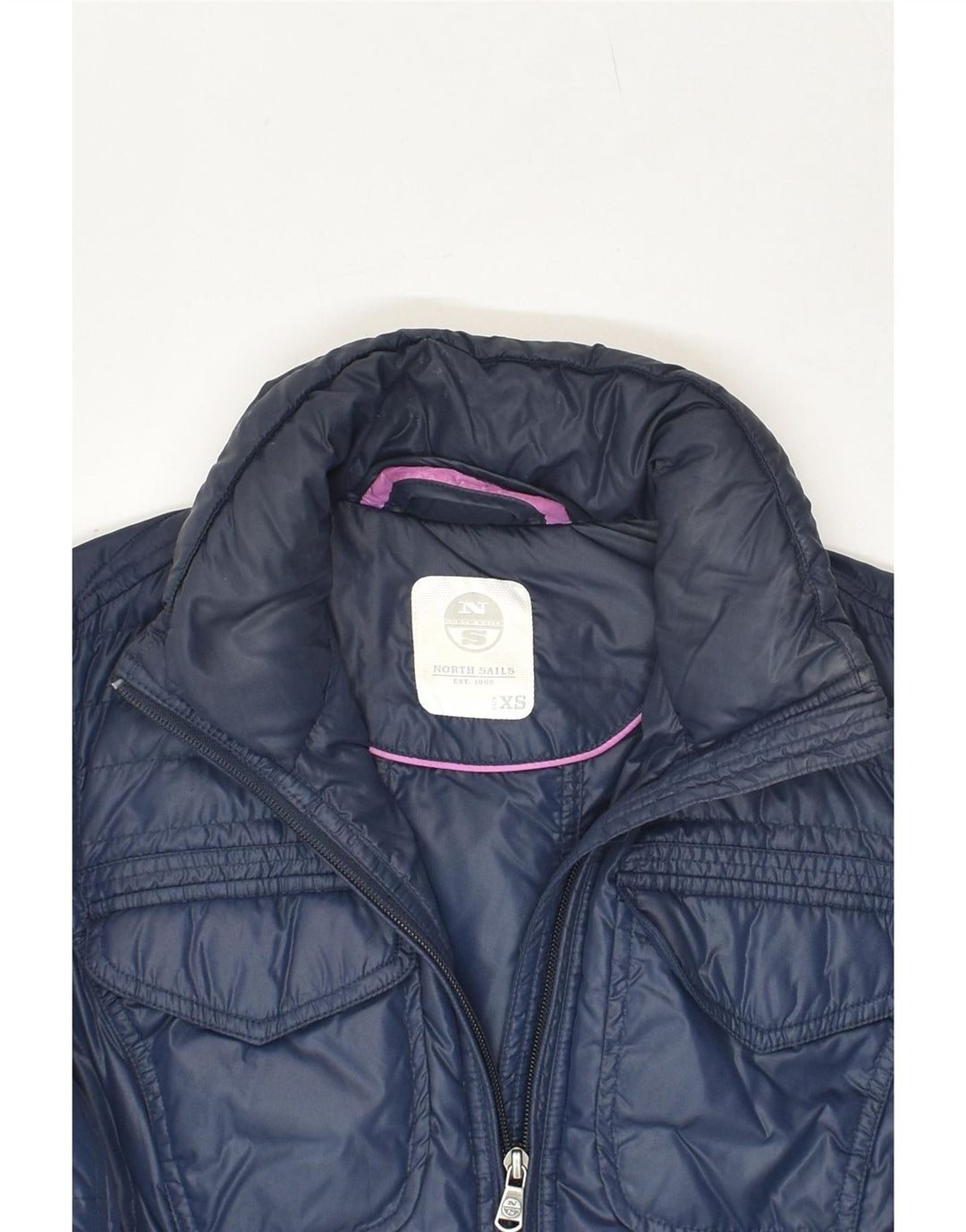 Jaqueta acolchoada feminina NORTH SAILS UK 6 XS azul marinho poliéster