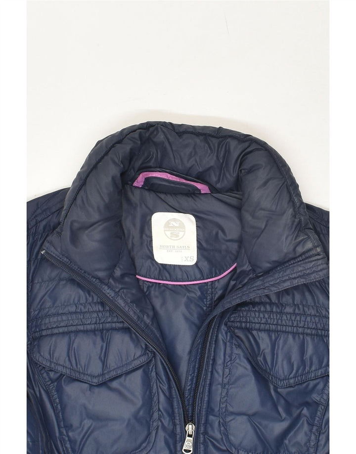 Jaqueta acolchoada feminina NORTH SAILS UK 6 XS azul marinho poliéster