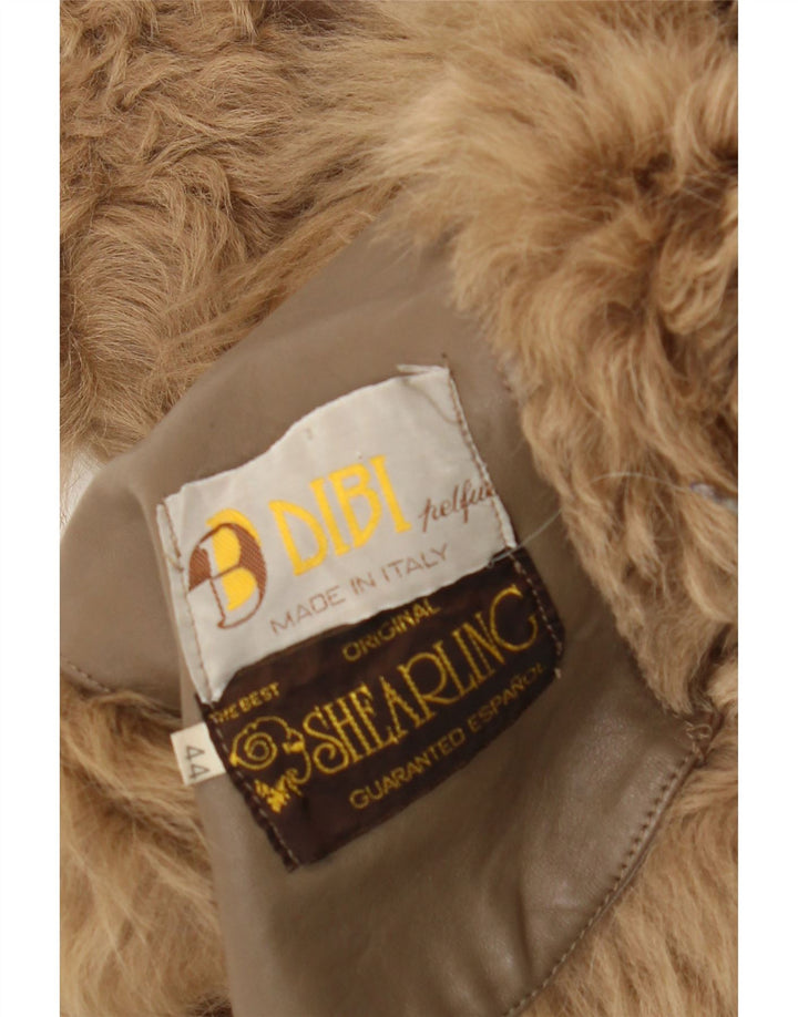 Casaco feminino Dibi de shearling IT 44 Shearling bege médio