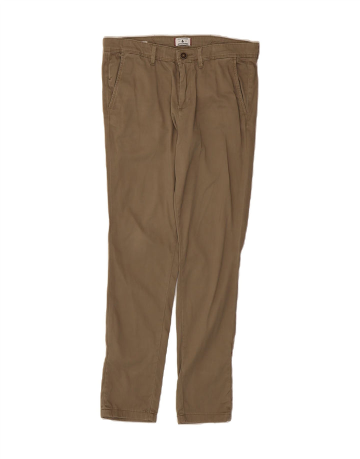JACK & JONES Mens Slim Chino Trousers W31 L32 Beige Cotton Vintage Jack & Jones and Second-Hand Jack & Jones from Messina Hembry 