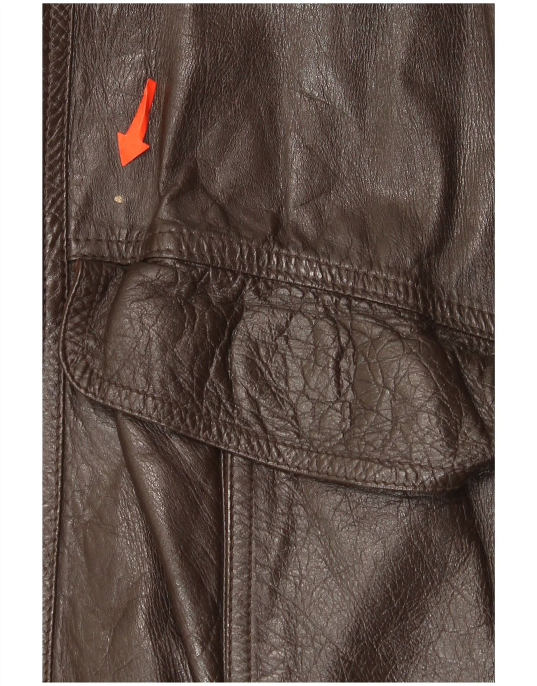 Jaqueta de couro masculina vintage UK 40 grande marrom