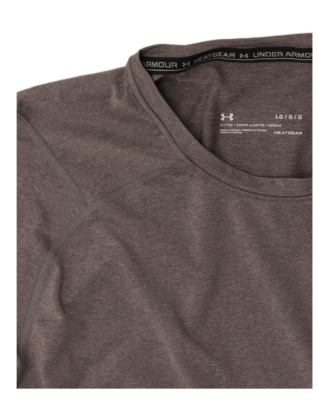 Camiseta masculina Under ARMOUR Heat Gear grande cinza