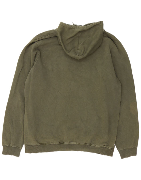 Adidas Mens Graphic Hoodie Jumper XL Green Cotton