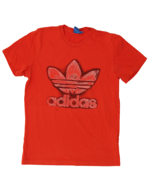 Adidas Mens Graphic T-Shirt Top Médio Algodão Vermelho