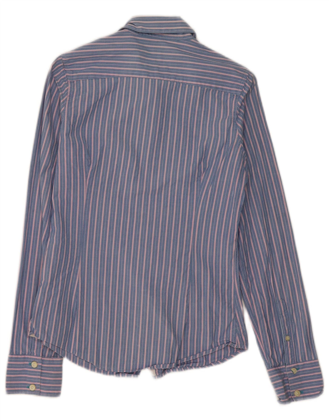 Camisa feminina Jack Wills Reino Unido 8 algodão listrado azul pequeno