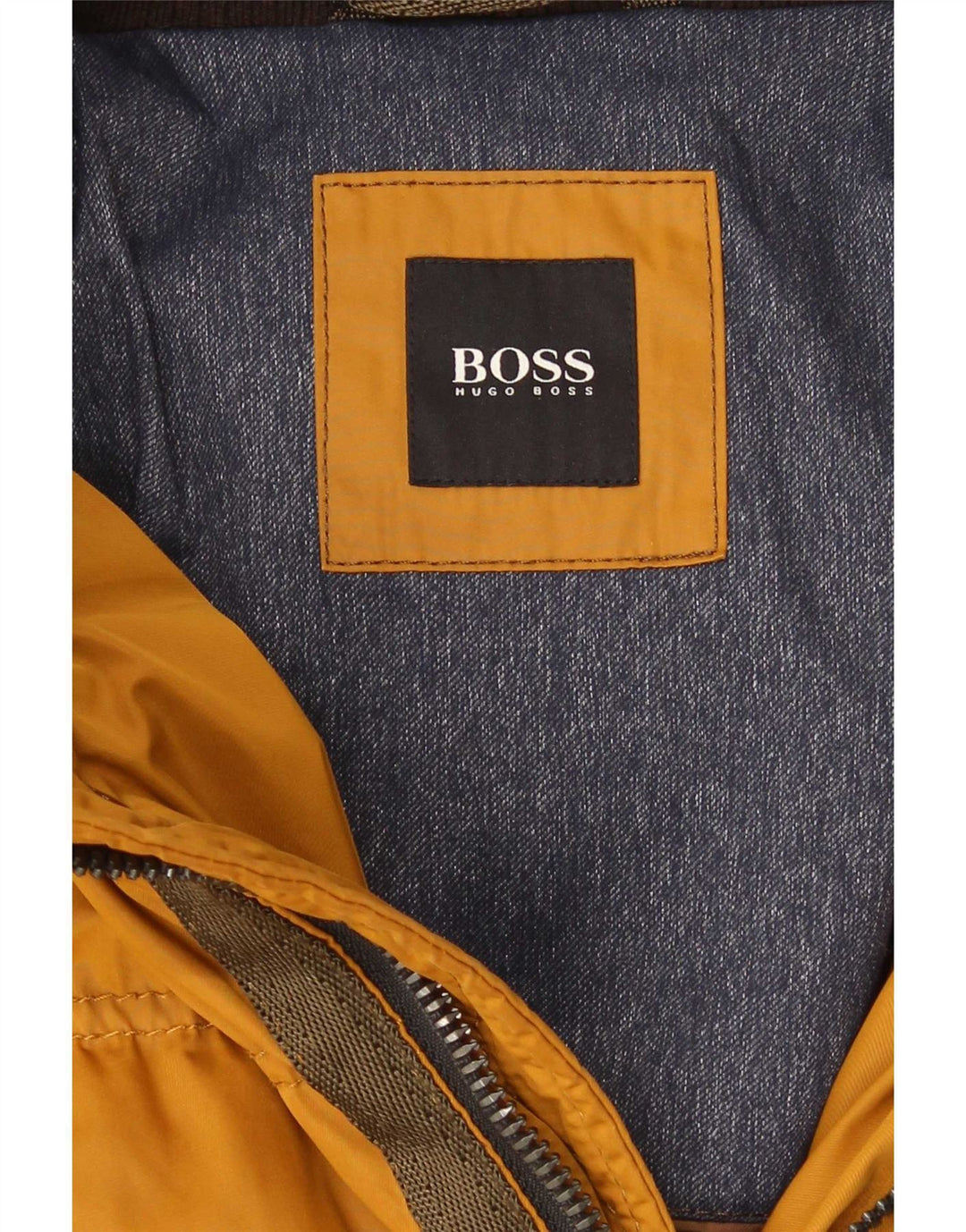 Jaqueta acolchoada com capuz masculino Hugo Boss UK 40 grande amarelo