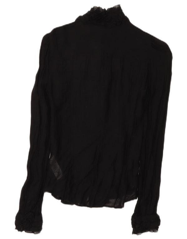 Blusa Camisa Feminina French Connection Reino Unido 6 XS Preto Modal
