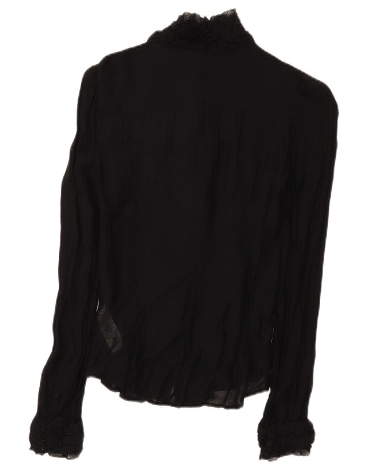 Blusa Camisa Feminina French Connection Reino Unido 6 XS Preto Modal